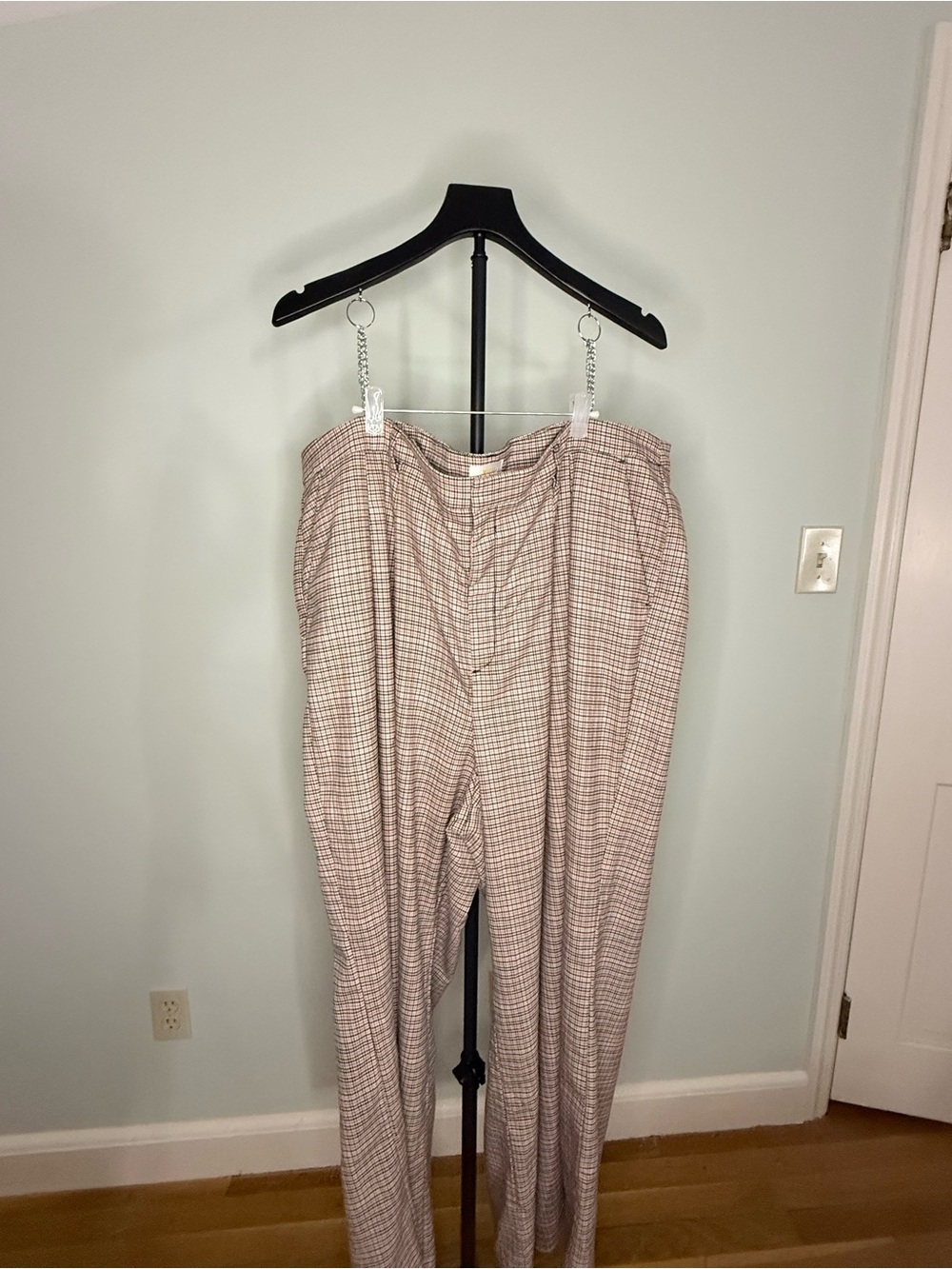 Maeve -The Avery 26W Plaid High-Waist Pleated Women’s Trousers